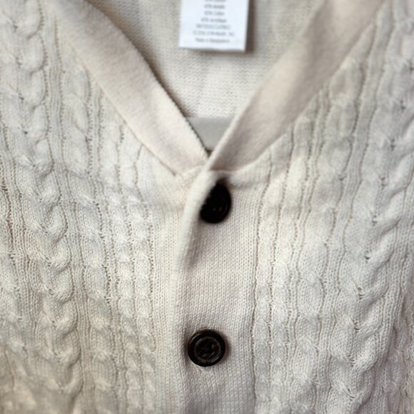 Gymboree Baby Boy Cream Cable Knit Cardigan Sweater 6–12M - Picture 2 of 3